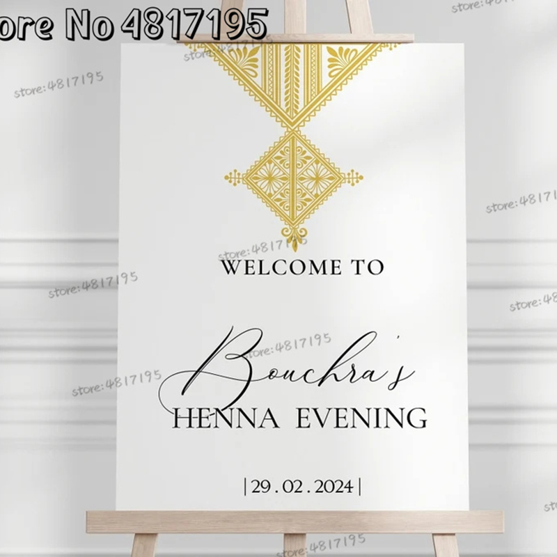 Wedding Package Gold - Muslim Henna tanda selamat datang emas