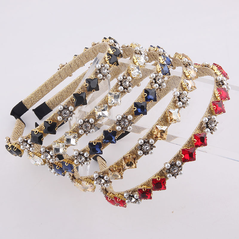 Wedding Package Gold - Bando Mutiara Geometris Berlian Persegi Berwarna