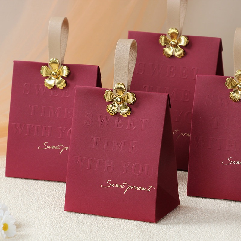 Wedding Supply.Box - 20/50 Buah Kotak Hadiah Merah Anggur