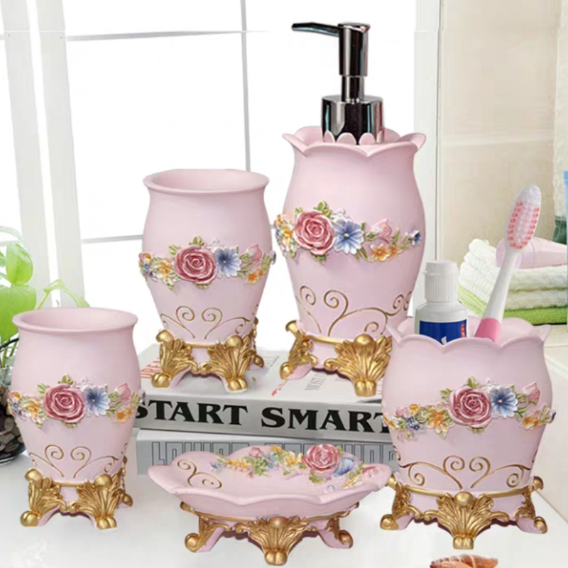 Wedding Bathroom Supply Kit - 5 Pcs Fashion Kamar Mandi Perlengkapan