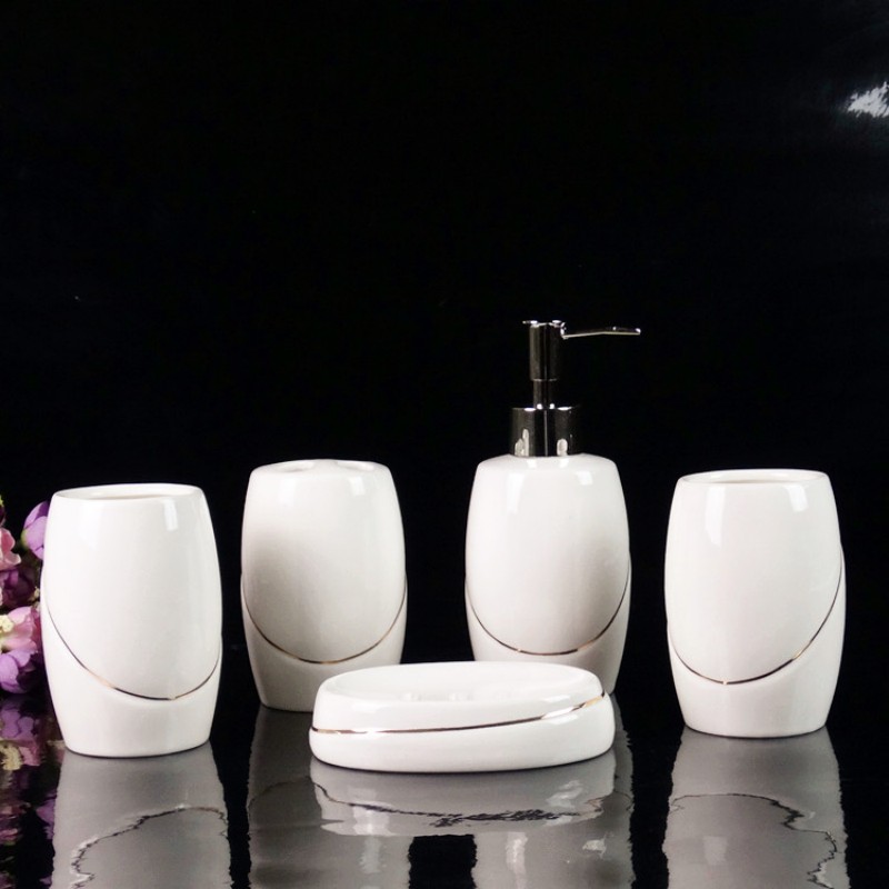 Wedding Bathroom Supply Kit - Kit Perlengkapan Kamar Mandi Keramik Putih/Hadiah