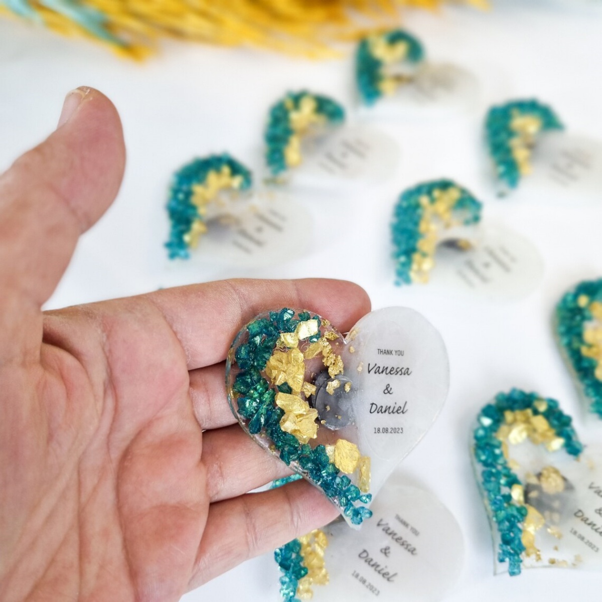 Magnet Hati untuk Souvenir Per - Wedding Package Gold ulasan dan harga