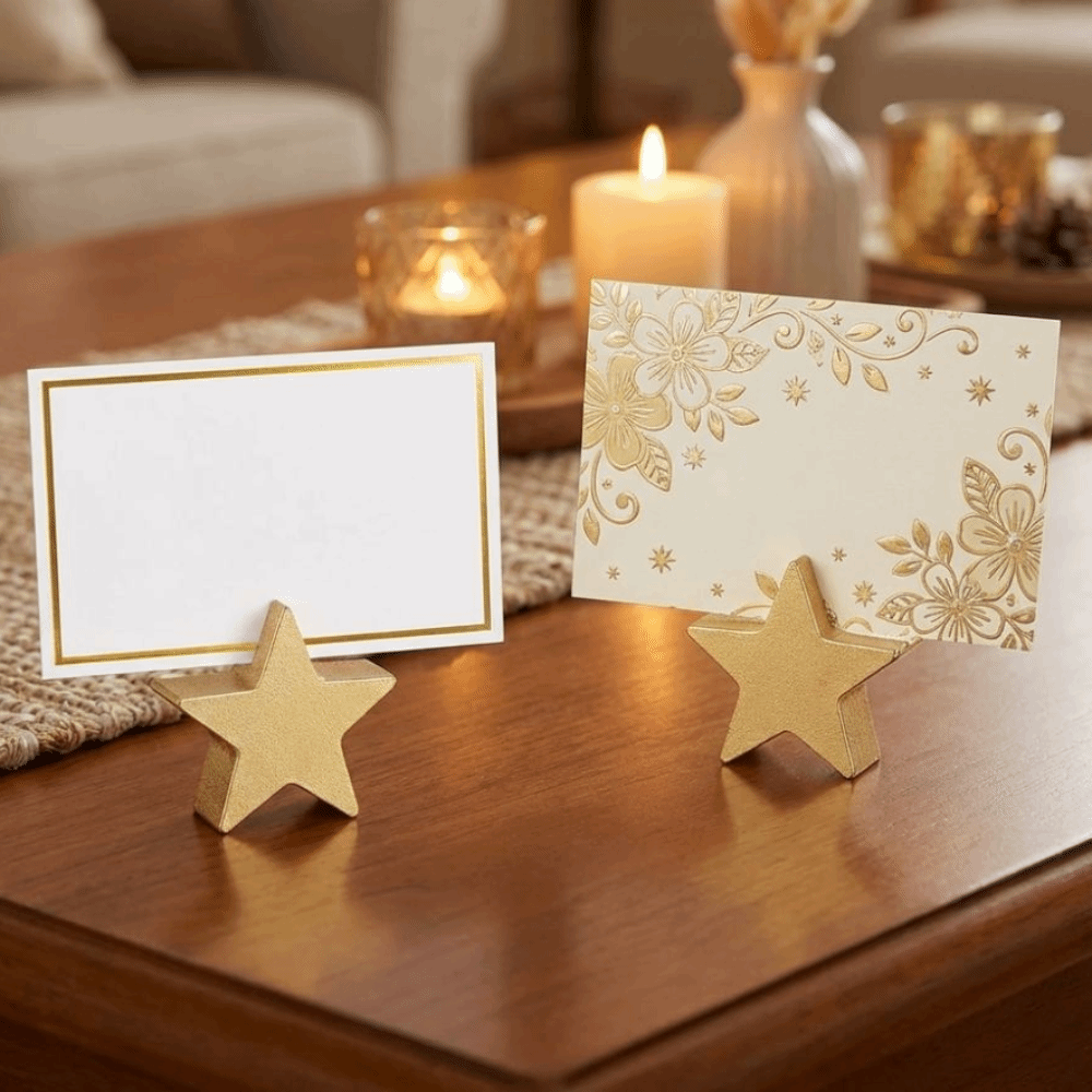 12 Buah Penyangga Kartu Nomor  - Table Number Gold ulasan dan harga