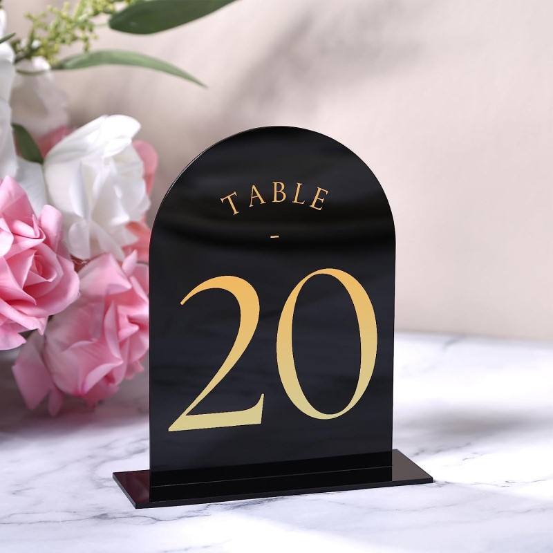 Kartu nomor meja akrilik Arche - Table Number Gold ulasan dan harga