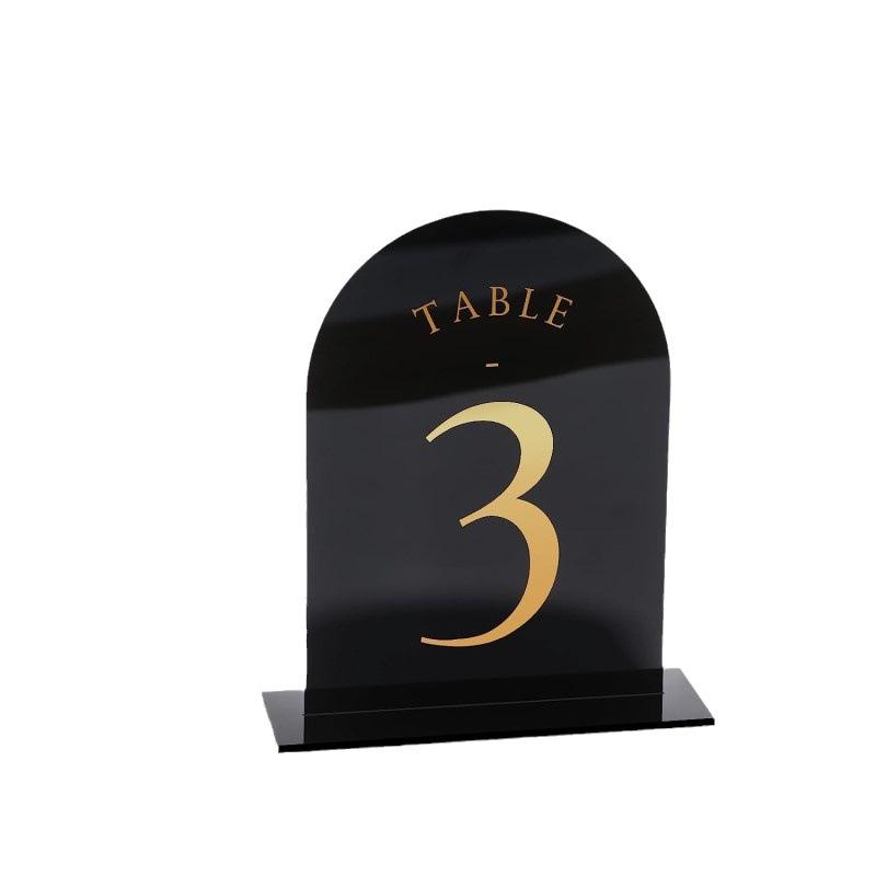 Kartu nomor meja akrilik Arche - Table Number Gold ulasan dan harga