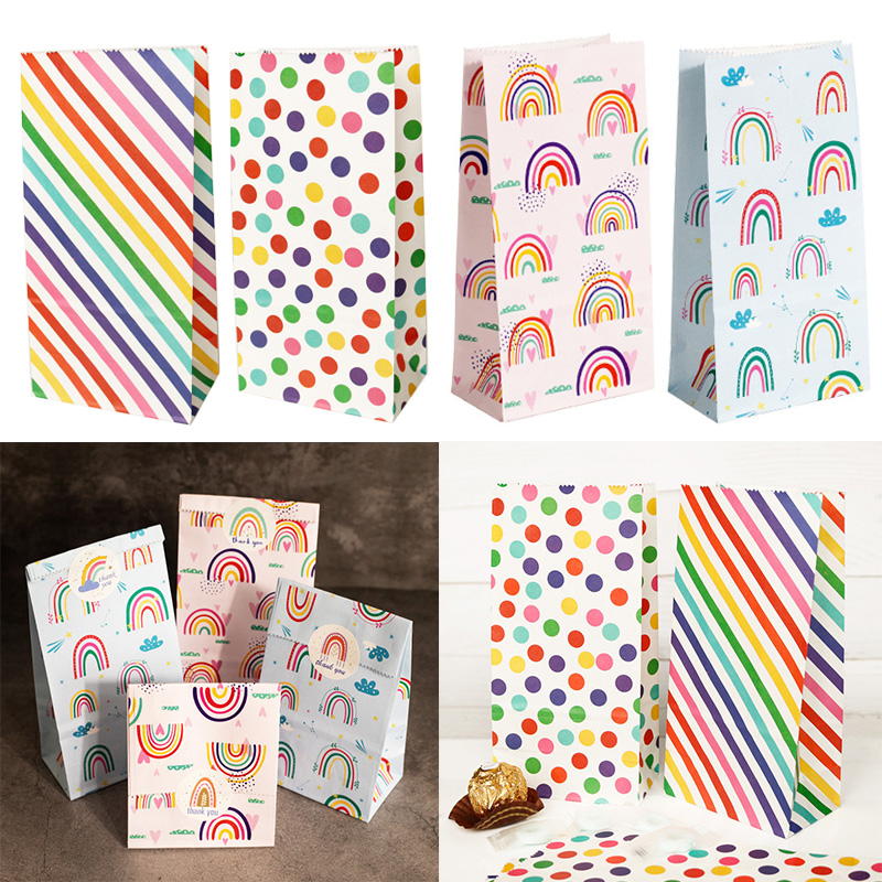 Tas kertas kecil pelangi dicet - Wedding Supply.Box ulasan dan harga