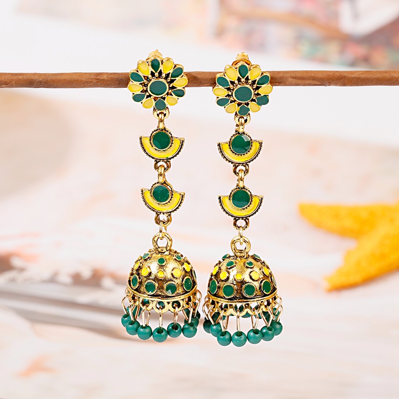 Jhumka Jhumki Multicolor Manik - Indian Wedding Supply ulasan dan harga
