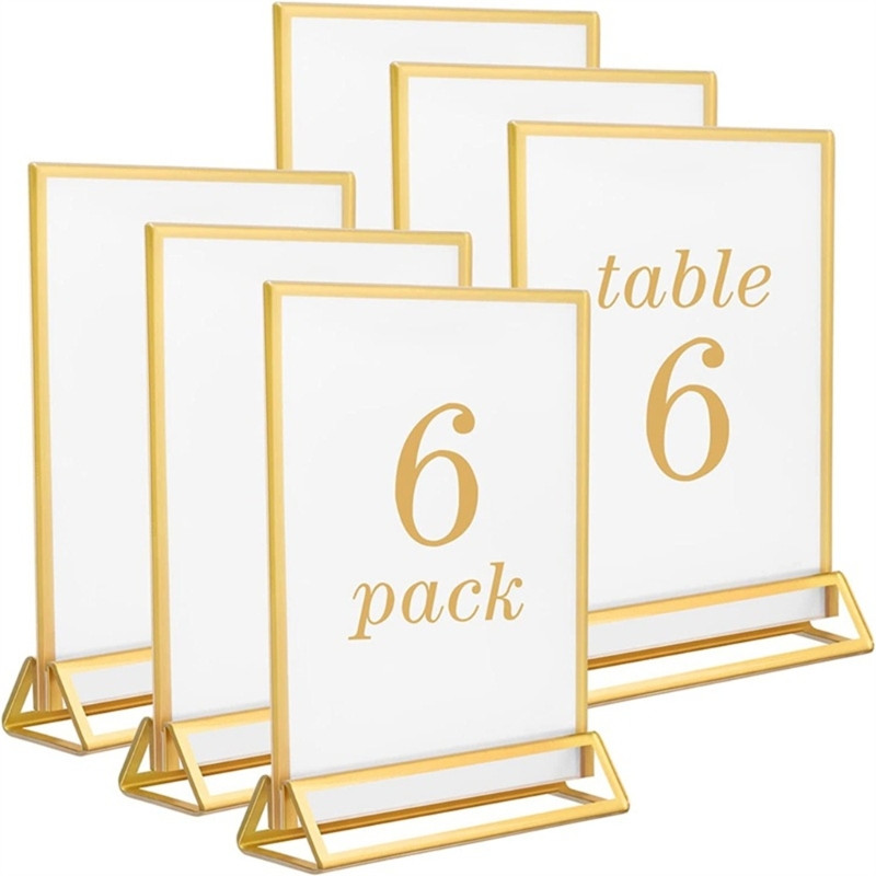Dudukan nomor meja pernikahan  - Table Number Gold ulasan dan harga