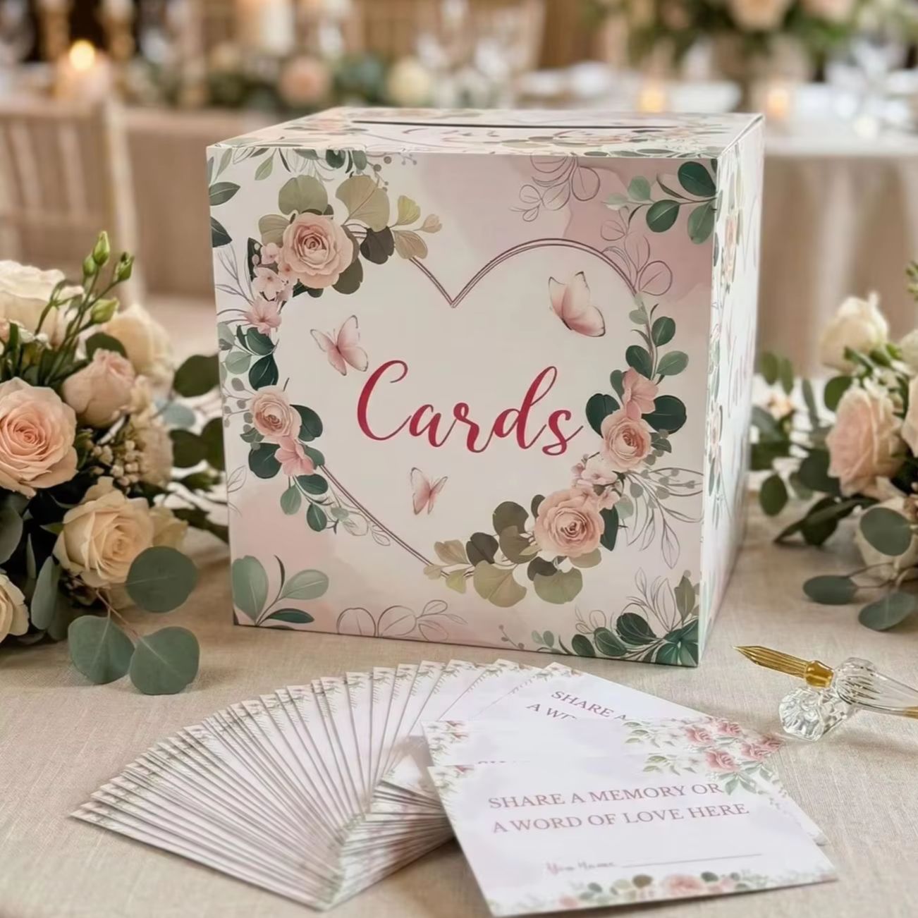 Kotak Kartu Pernikahan Bunga P - Wedding Supply.Box ulasan dan harga